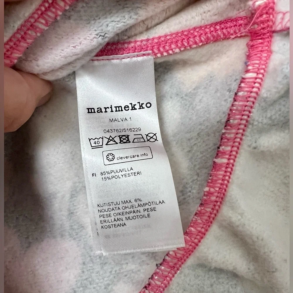 Vintage Marimekko Pink and Orange Floral Girls Dress